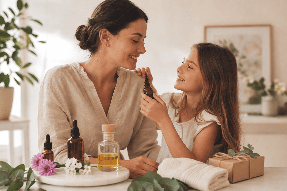 Como montar um kit de presente natural para o Dia das Mães com óleos vegetais e essenciais
