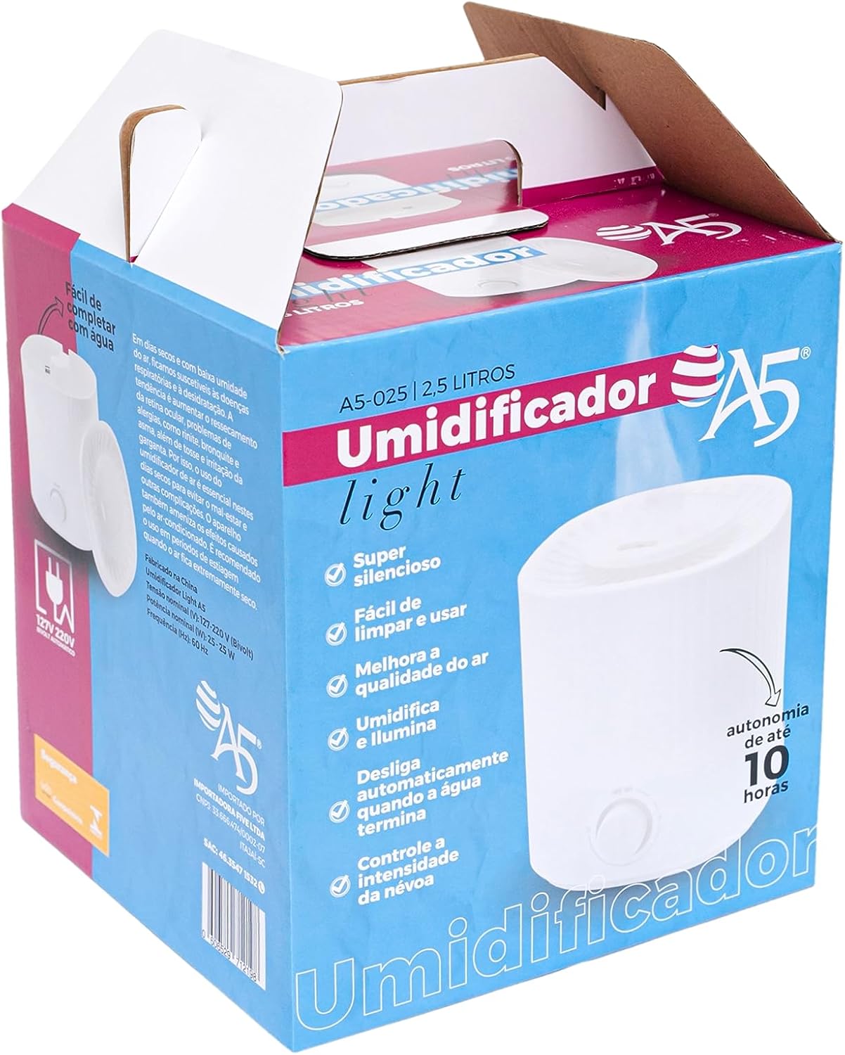 Umidificador Light para Cromoterapia - A5 - 2,5 Litros