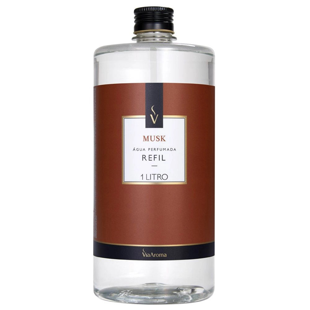 Refil Água Perfumada de Musk - Via Aroma - Frasco com 1 Litro
