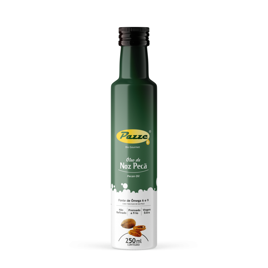 Óleo de Noz Pecã - Pazze - Frasco com 250ml - Mundo dos Óleos