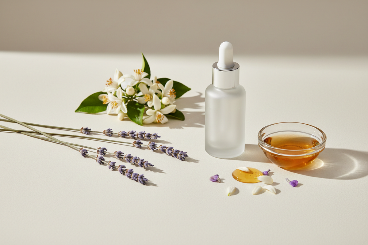 A Essência de Lavanda e Neroli combina duas das notas florais mais nobres da perfumaria botânica: a lavanda com sua suavidade relaxante e o neroli com sua elegância cítrica e floral. Uma sinergia perfeita para criar ambientes sofisticados e cosméticos com apelo sensorial refinado.
Imagem sem nada escrito