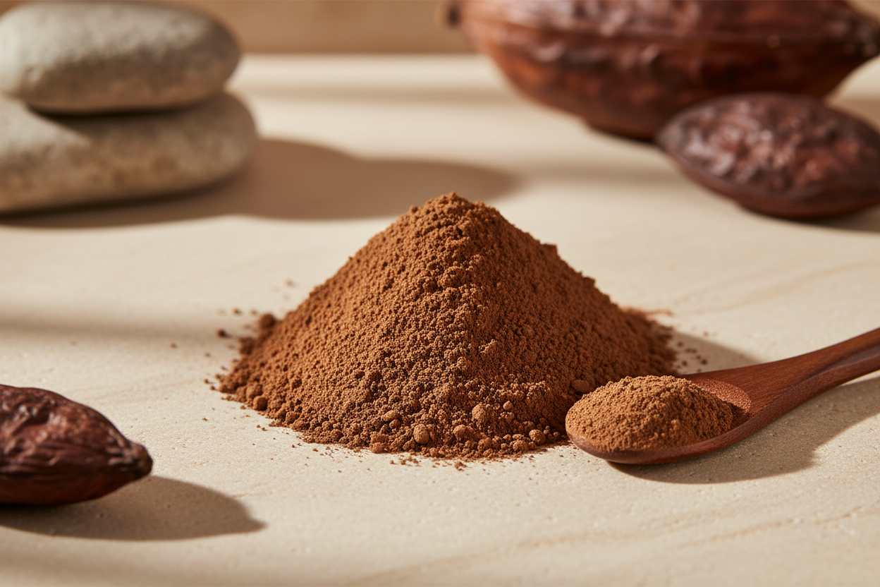 Argila Mineral Marrom Cacau – TerraMater
Rica em minerais como silício e ferro, essa argila natural combate oleosidade, flacidez e promove efeito tensor em peles cansadas ou maduras
sem texto na imagem
Nome comercial: Argila Marrom Cacau
Marca: TerraMater
Origem: 100% mineral natural – extraída e processada no Brasil
INCI: Kaolin, CI 77491 (Iron Oxide)
Aspecto: Pó fino marrom claro
Embalagens disponíveis: 100g, 1kg, 5kg (consultar disponibilidade)