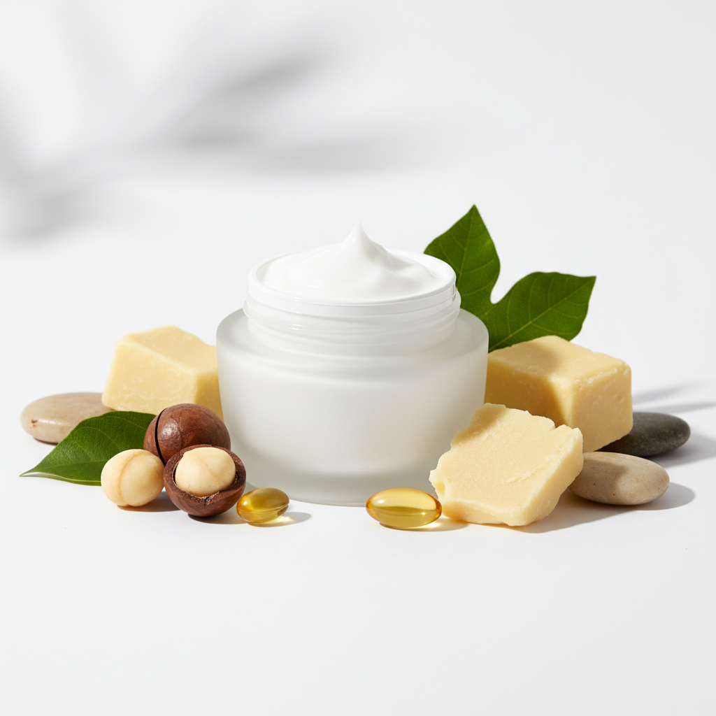 Creme Neutro Hidratante
Com Óleo de Macadâmia, Vitamina E, Manteiga de Cacau e Karité
Imagem sem nada escrito
Fórmula dermocompatível ideal para uso diário, como base hidratante ou veículo cosmético para óleos essenciais e extratos. Rico em agentes emolientes e nutritivos que conferem toque sedoso, hidratação prolongada e suavidade à pele. Indicado para todos os tipos de pele, inclusive sensíveis.