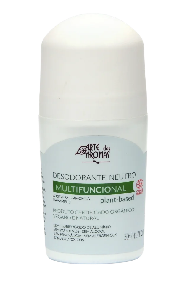 Desodorante Roll On Neutro Multifuncional - Arte dos Aromas - Frasco com 50ml