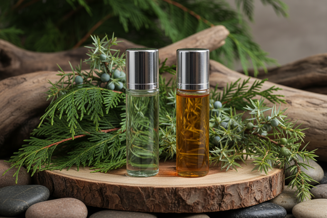 Essência de Cipreste e Zimbro
Fragrância herbal-amadeirada com notas balsâmicas e frescas para cosméticos, aromatizadores e produtos de bem-estar masculino
Nome Técnico: Essência Aromática de Cipreste e Zimbro
NCM: 3302.90.90
Composição: Mistura de compostos aromáticos sintéticos e naturais inspirados no óleo essencial de cipreste (*Cupressus sempervirens*) e zimbro (*Juniperus communis*)
sem texto na imagem
Outros Nomes: Essência Herbal Balsâmica, Essência Florestal Masculina