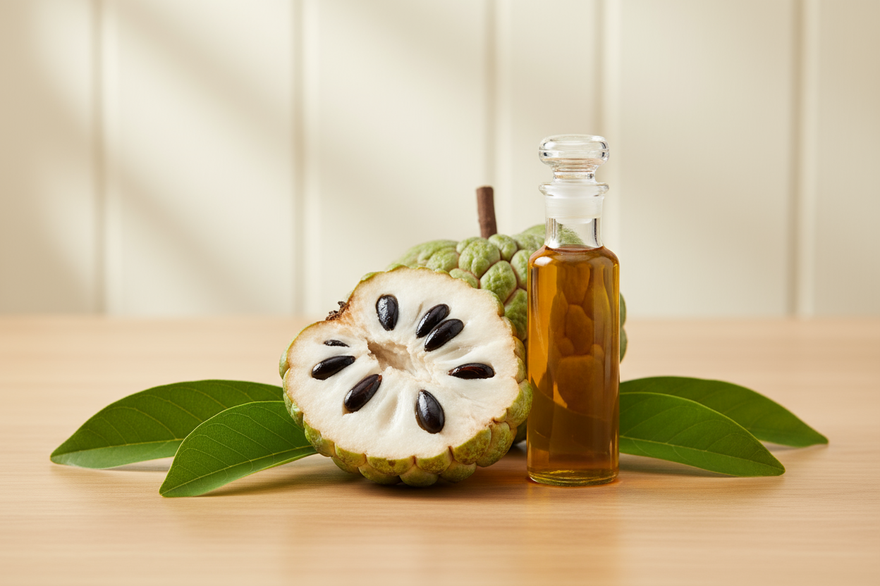 Óleo Vegetal de Pinha
Ação nutritiva, antioxidante e revitalizante para cosméticos corporais e faciais
Nome Científico: Annona squamosa
Parte Utilizada: Sementes
CAS Number: 91745-13-0
SEM TEXTO NA IMAGEM
INCI Name: Annona Squamosa Seed Oil
Método de Produção: Prensagem a frio das sementes