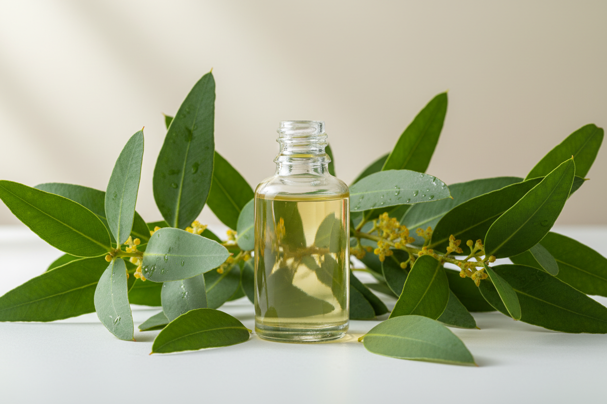 
sem texto na imagem
Óleo Essencial de Eucalipto Staigeriana
Aroma cítrico suave e refrescante. Excelente para crianças, vias respiratórias e bem-estar emocional.
Nome Botânico: Eucalyptus staigeriana
Parte Utilizada: Folhas
Método de Extração: Destilação a vapor
Origem: Brasil
NCM: 3301.29.90
CAS: 8000-48-4
INCI: Eucalyptus Staigeriana Leaf Oil