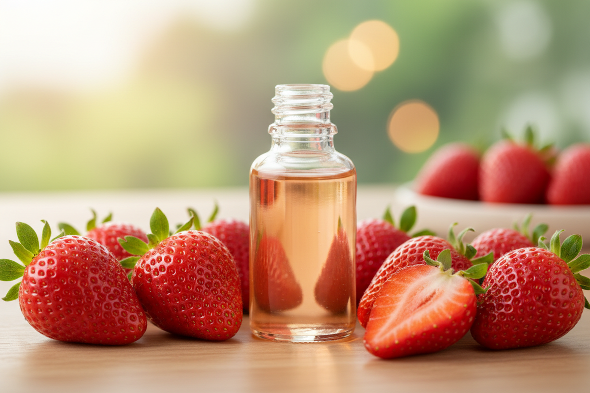 O Óleo Essencial de Morango possui um aroma inconfundível, doce e frutado, remetendo à polpa fresca e suculenta do morango. É altamente valorizado na criação de cosméticos com apelo sensorial, perfumes e produtos voltados ao bem-estar e à leveza emocional.
Imagem sem nada escrito