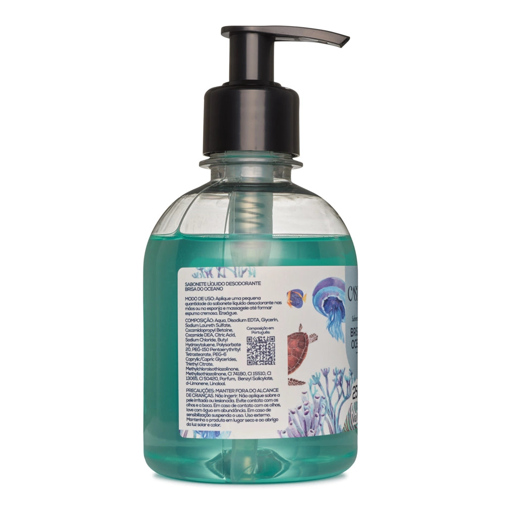 Sabonete Líquido Desodorante Brisa do Oceano - Caszulo - Via Aroma - Frasco com 250ml