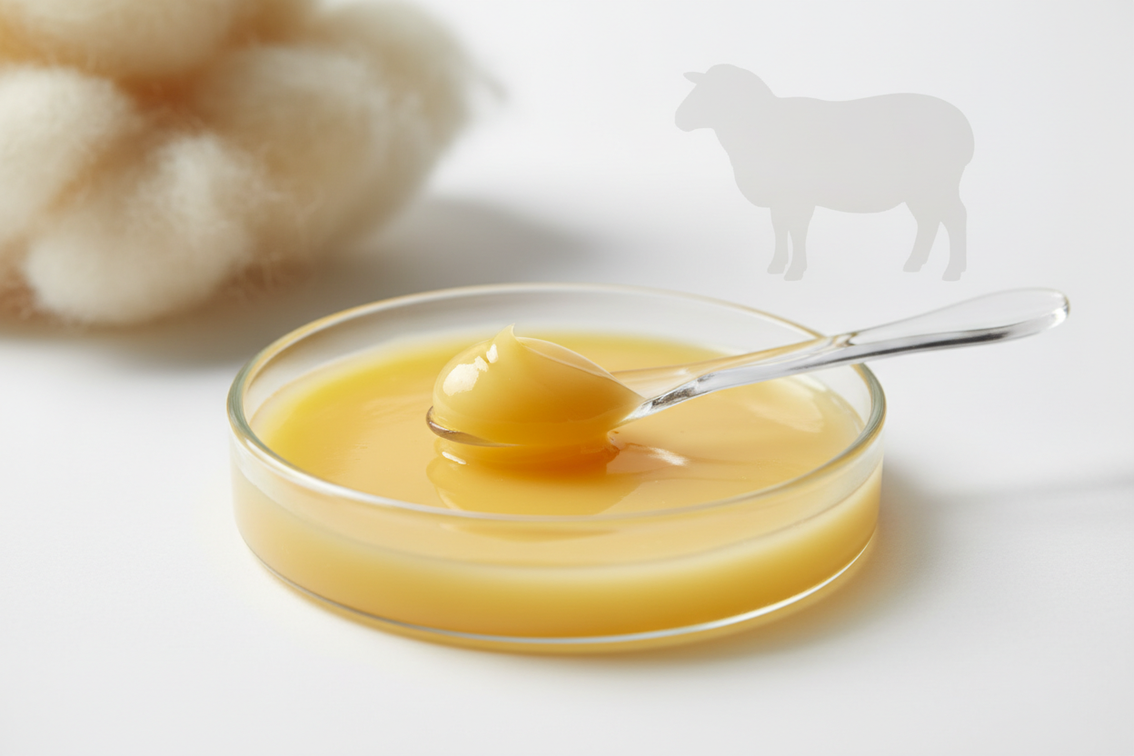 sem texto na imagem
Lanolina Anidra
Emoliente clássico de origem natural com alto poder hidratante, ideal para formulações cosméticas protetoras e regeneradoras da pele
Nome INCI: Lanolin
CAS: 8006-54-0
NCM: 15050090
Origem: Animal (extraída da cera natural da lã de ovelhas)
Aspecto: Substância espessa, amarelada, com odor característico
Solubilidade: Insolúvel em água; solúvel em óleos e solventes orgânicos