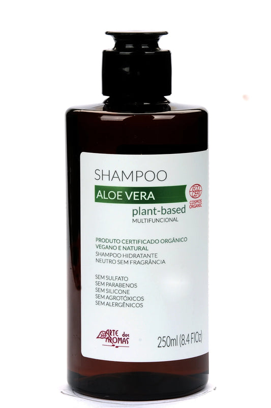 Shampoo Aloe Vera Neutro Orgânico - Arte dos Aromas - Frasco com 250ml