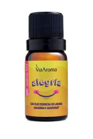 Essência Alegria - Via Aroma - Frasco com 10ml - Mundo dos Óleos