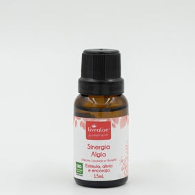 Sinergia Algia - LiveAloe - Frasco com 15ml - Mundo dos Óleos