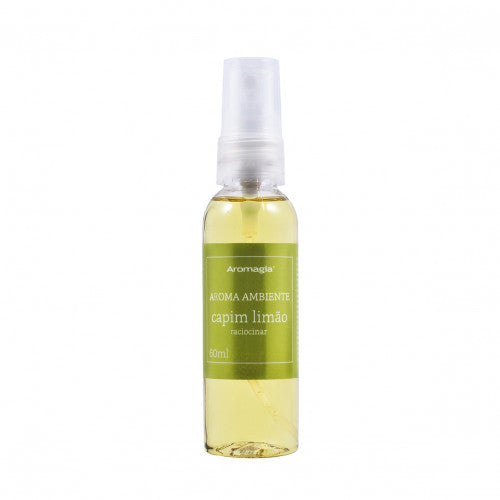 Spray de Ambiente - Capim Limão - (Com Óleo Essencial de Lemongrass) - WNF - Frasco com 60ml - Mundo dos Óleos