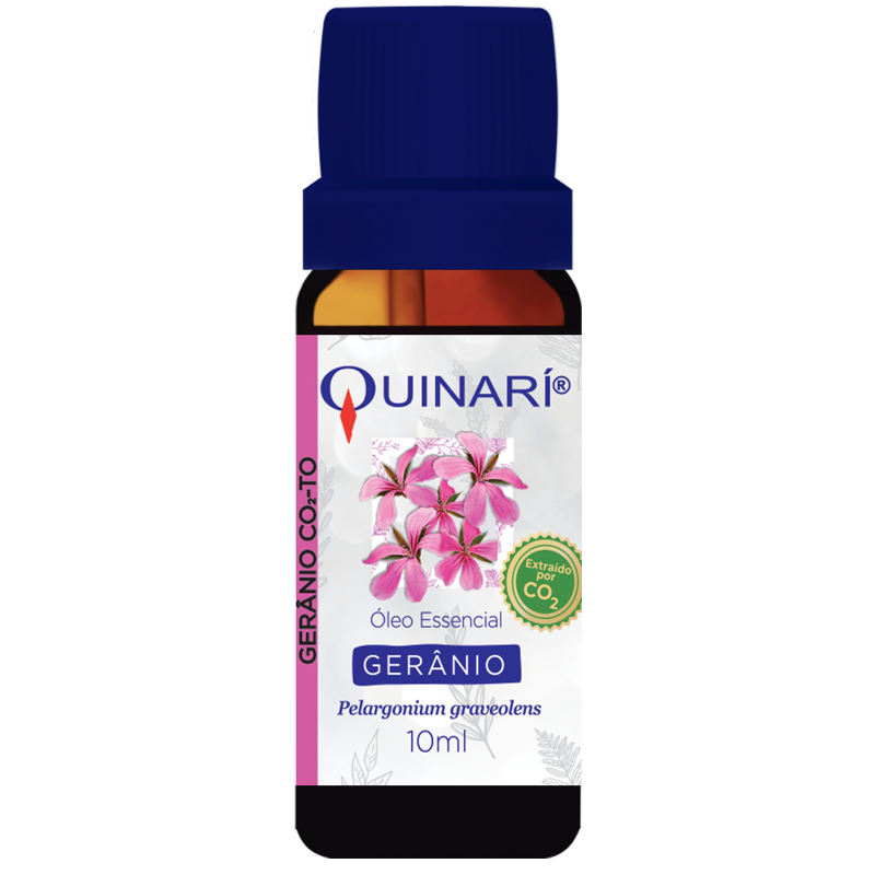 Óleo Essencial de Gerânio (CO2) - Quinarí - Frasco com 10ml - Mundo dos Óleos