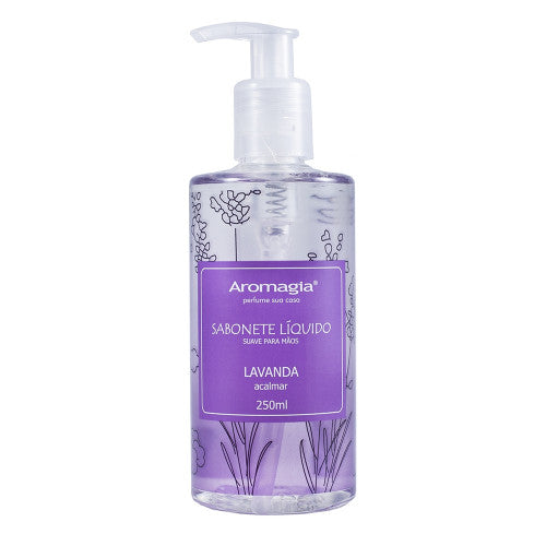 Sabonete Líquido Lavanda - (Com Óleo Essencial de Lavanda) - WNF - Frasco com 250ml - Mundo dos Óleos