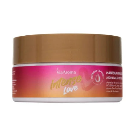 Manteiga Hidratante Desodorante Intense Love - Via Aroma - Frasco com 200ml - Mundo dos Óleos