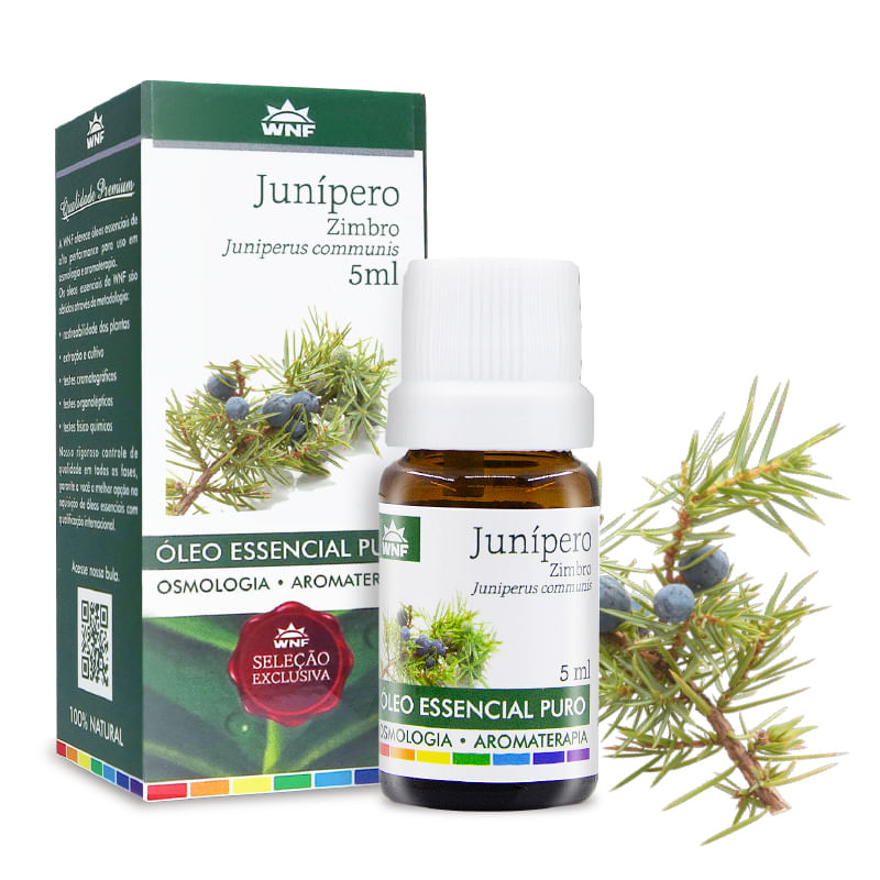 Óleo Essencial de Junípero (Zimbro) - WNF - Frasco com 5ml - Mundo dos Óleos