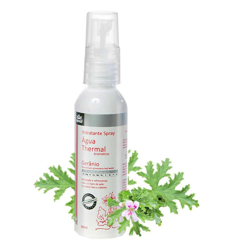 Água Termal de Gerânio - WNF - Frasco com 60ml - Mundo dos Óleos
