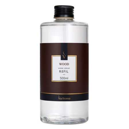 Refil Home Spray - Wood - Via Aroma - Frasco com 500ml - Mundo dos Óleos