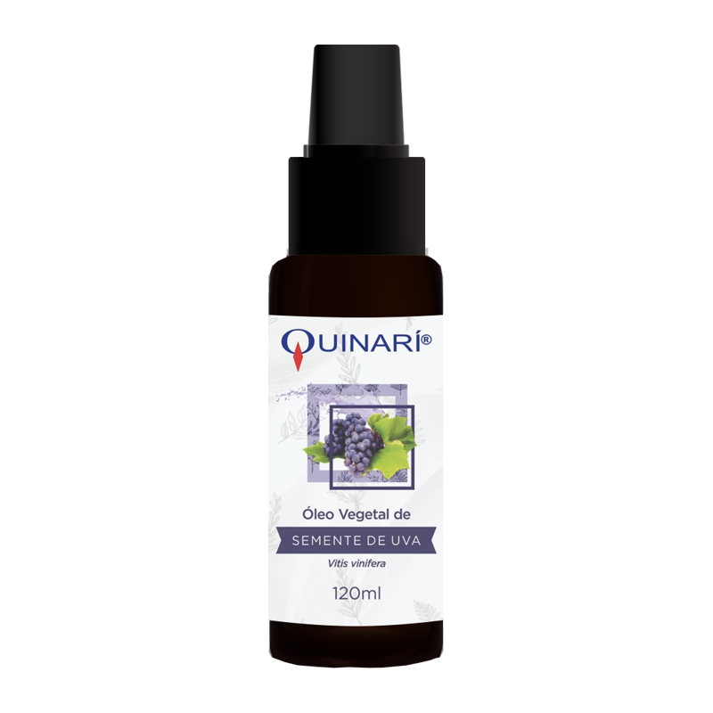 Oleo Vegetal de Semente de Uva - Quinarí - Frasco com 120ml - Mundo dos Óleos