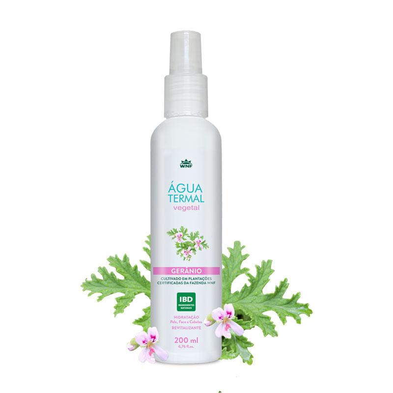 Água Termal de Gerânio - WNF - Frasco com 200ml - Mundo dos Óleos