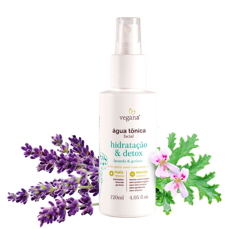 Água Tônica Facial Hidratante e Detox - WNF - Frasco com 120ml - Mundo dos Óleos