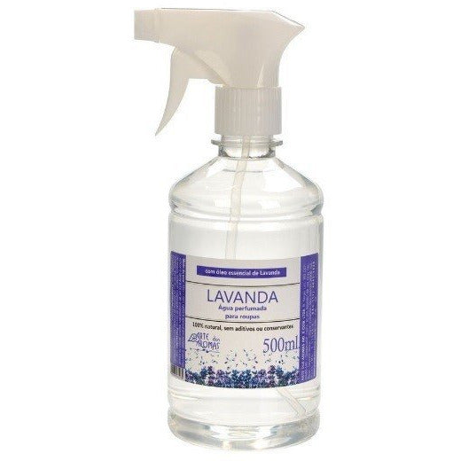Água Perfumada Para Roupas Lavanda - Arte dos Aromas - Frasco com 500ml - Mundo dos Óleos