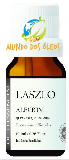 Óleo Essencial de Alecrim (Qt Cânfora) - Laszlo - Frasco com 10ml - Mundo dos Óleos