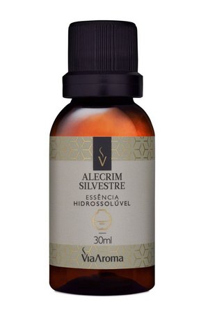 Essência Hidrossolúvel de Alecrim Silvestre - Via Aroma - Frasco com 30ml - Mundo dos Óleos