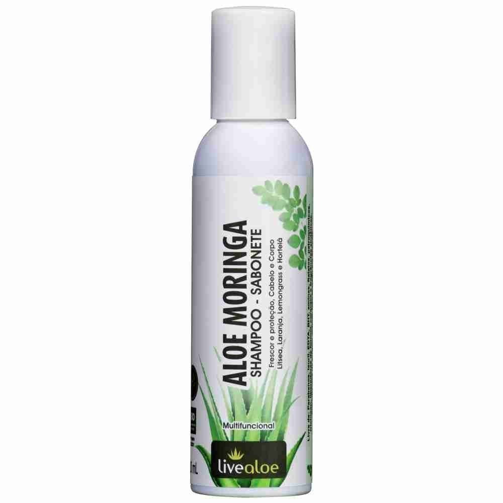 Aloe Moringa - Shampoo/Sabonete - LiveAloe - Frasco com 120ml - Mundo dos Óleos