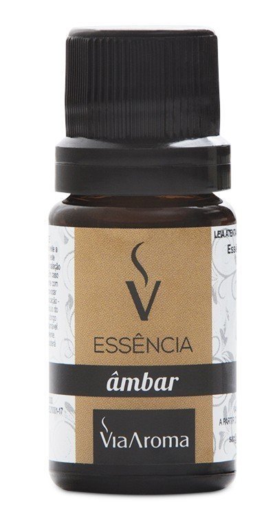 Essência de Âmbar - Via Aroma - Frasco com 10ml - Mundo dos Óleos