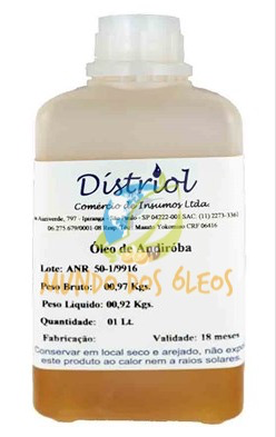 Óleo de Andiroba Refinado - Distriol - Frasco com 1 Litro - Mundo dos Óleos