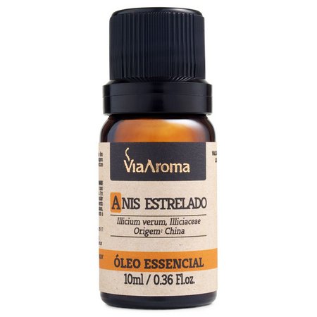 Óleo Essencial de Anis Estrelado - Via Aroma - Frasco com 10ml - Mundo dos Óleos