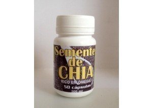 Cápsulas de Óleo de Semente de Chia - D'Amazônia - Frasco com 50 cápsulas de 500mg - Mundo dos Óleos