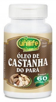 Óleo de Castanha do Pará - Unilife - Frasco com 60 Capsulas de 1200mg - Mundo dos Óleos