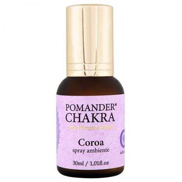 Pomander Chakra Coroa - Spray - Monas - Frasco com 30ml - Mundo dos Óleos