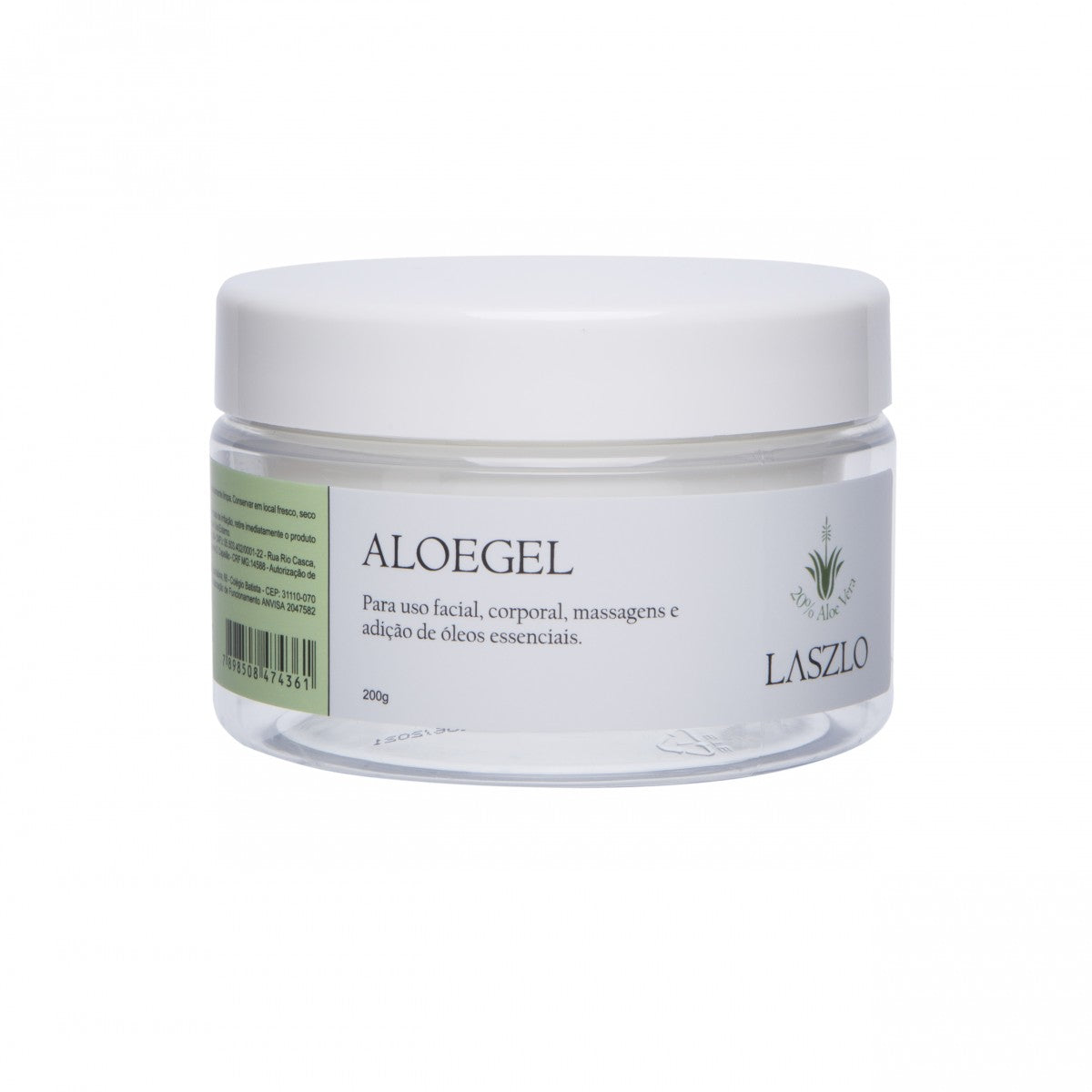 Gel Base com Aloe Vera - Laszlo - Frasco com 200g - Mundo dos Óleos