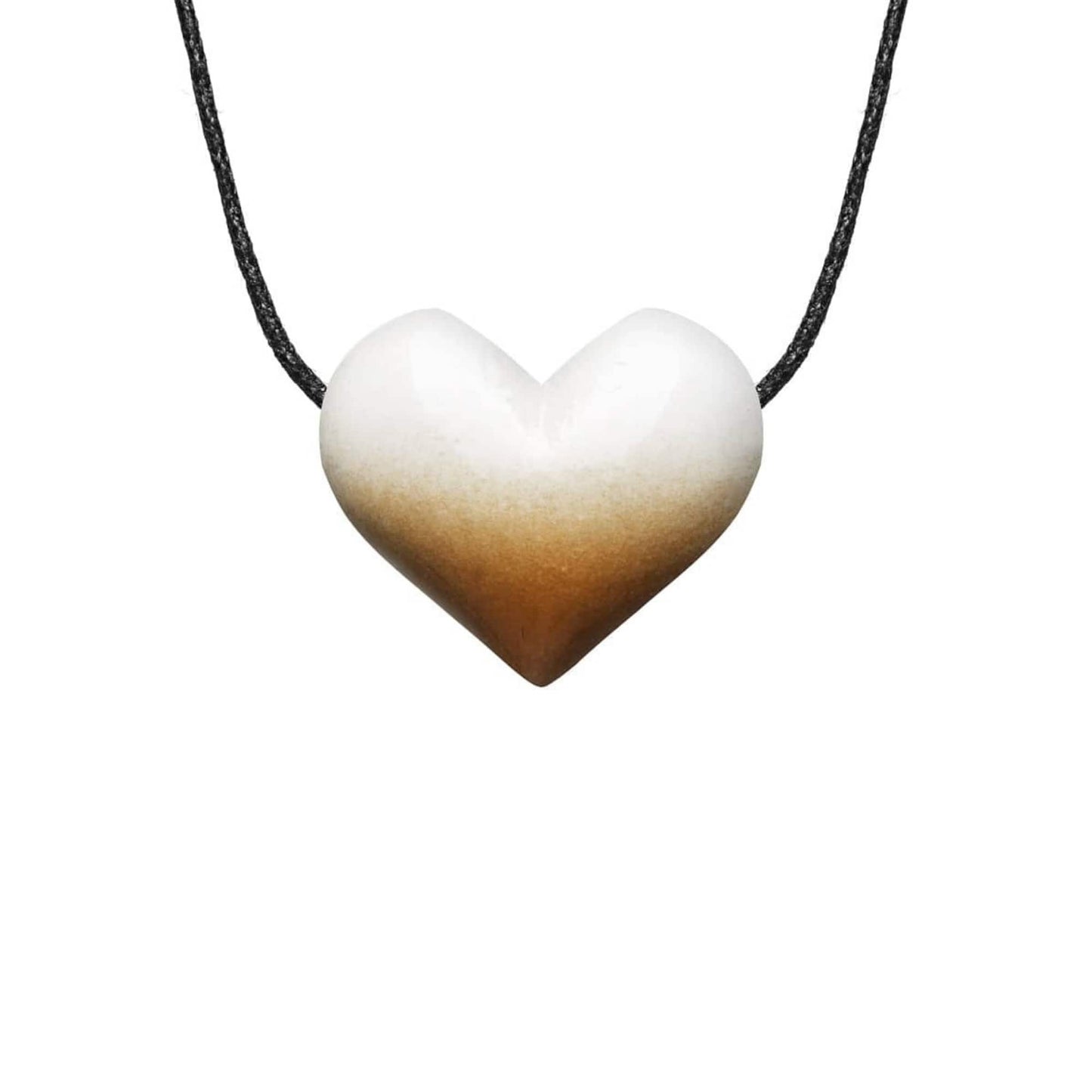 Colar Aromático Coleção Degradê - Coração Marrom Glacê - Ortega - Mundo dos Óleos