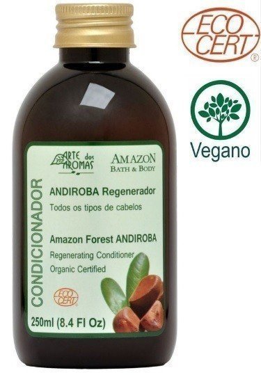 Condicionador Orgânico Andiroba ECOCERT - Arte dos Aromas - Frasco com 250ml - Mundo dos Óleos