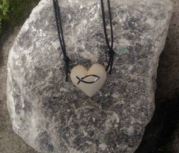 Colar Aromático Coleção Cristianismo Peixe - Coração Cru - Ortega - Mundo dos Óleos