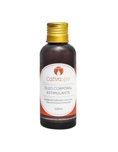 Óleo Corporal Estimulante - Cativa - Frasco com 120ml - Mundo dos Óleos