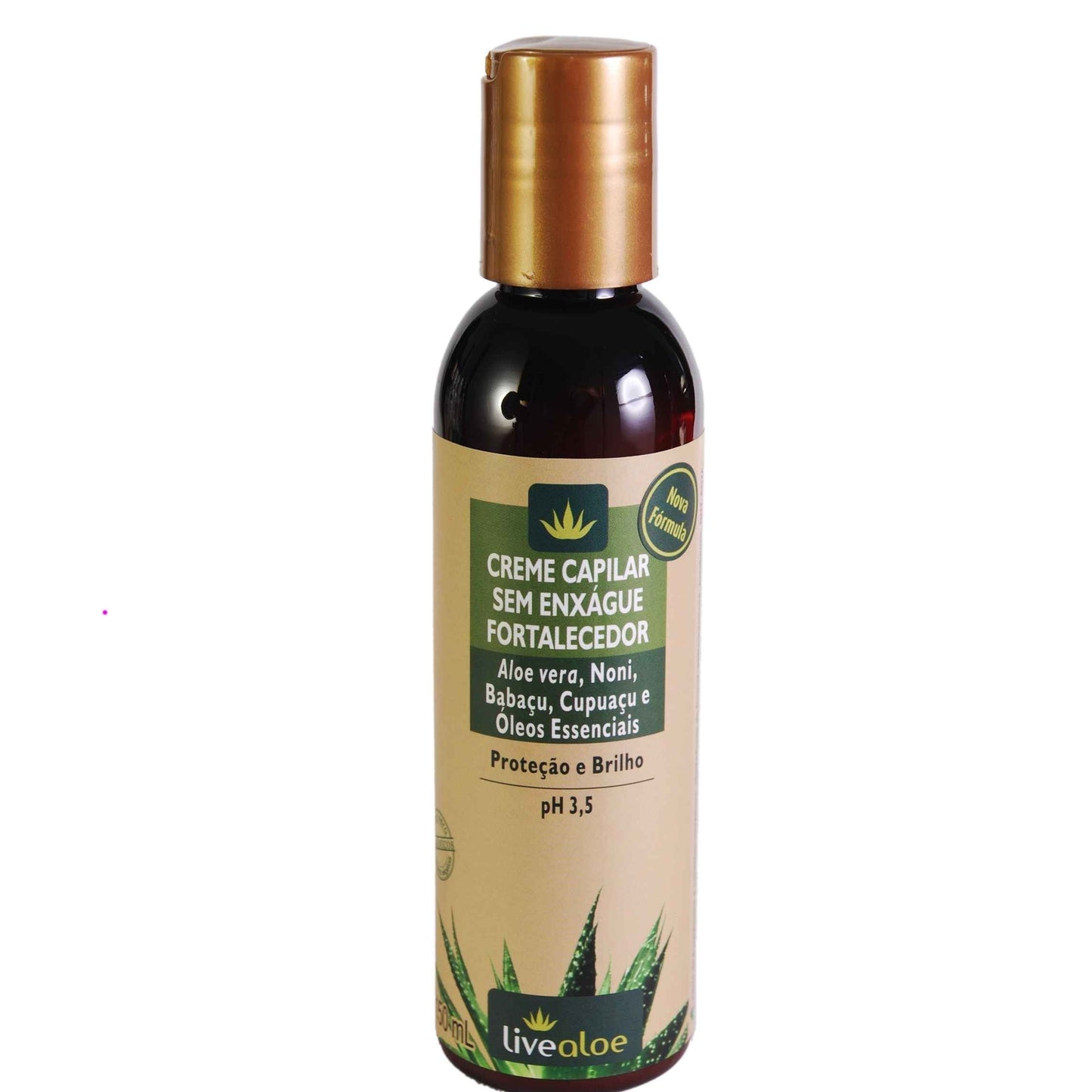 Creme Capilar Sem Enxágue Fortalecedor - LiveAloe - Frasco com 200ml - Mundo dos Óleos