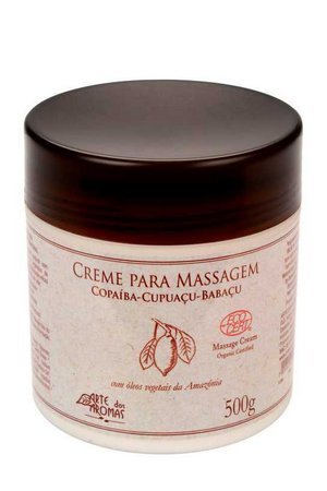Creme Para Massagem Orgânico ECOCERT - Arte dos Aromas - Frasco com 500g - Mundo dos Óleos
