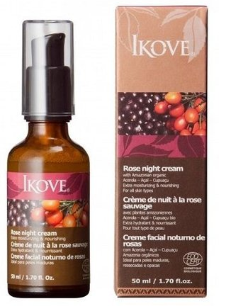 Creme Facial Noturno de Rosas - Ikove - Frasco com 50ml - Mundo dos Óleos
