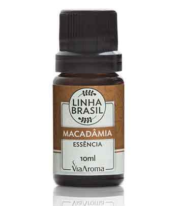 Essência de Macadâmia - Via Aroma - Frasco com 10ml - Mundo dos Óleos