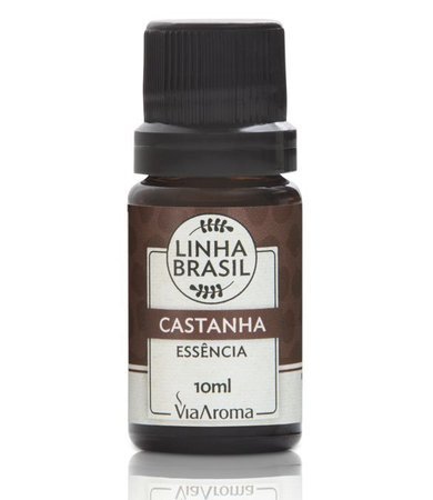 Essência de Castanha - Via Aroma - Frasco com 10ml - Mundo dos Óleos