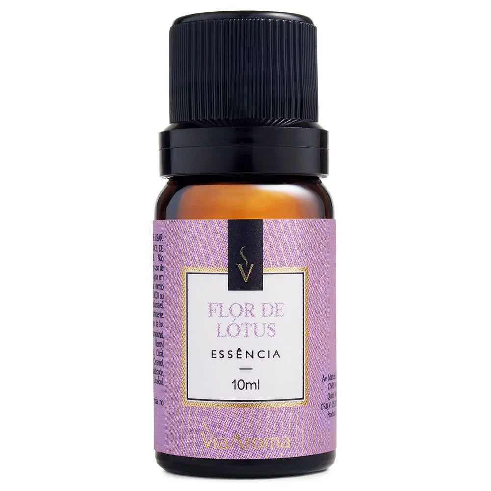 Essência Flor Lótus - Via Aroma - Frasco com 10ml - Mundo dos Óleos