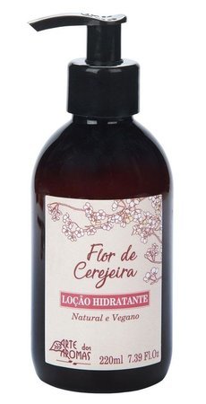 Loção Hidratante Flor de Cerejeira - Arte dos Aromas - Frasco com 220ml - Mundo dos Óleos