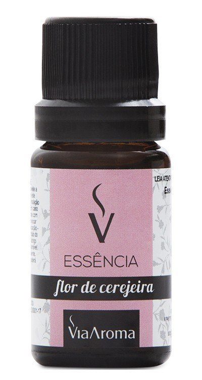 Essência de Flor de Cerejeira - Via Aroma - Frasco com 10ml - Mundo dos Óleos